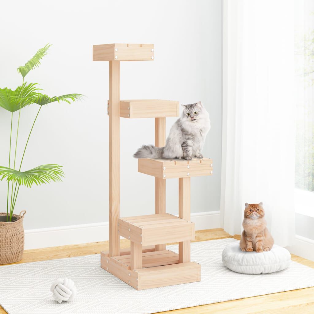 Solid wood sale cat condo