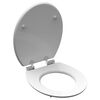 SCH&Uuml;TTE High Gloss Toilet Seat with Soft-Close BLACK STONE MDF