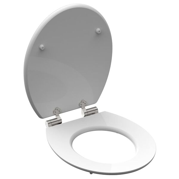 SCH&Uuml;TTE High Gloss Toilet Seat with Soft-Close BLACK STONE MDF