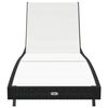 vidaXL Sunlounger Reclining 1-person Black and White 70 x 197 x 82 cm