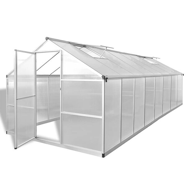 vidaXL Greenhouse Aluminium 481x250x195 cm 23.44 m&sup3;