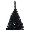 vidaXL Artificial Pre-lit Christmas Tree Black 180 cm PVC