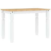 vidaXL Dining Table Corona White 112x60x75 cm Solid Wood Pine