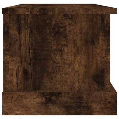 vidaXL Storage Box Smoked Oak 50x30x28 cm Engineered Wood