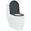 vidaXL Toilet Seat Anthracite 49 x 36 x 4 cm Duroplast