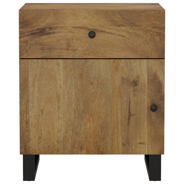 vidaXL Bedside Cabinet 50x33x60 cm Solid Wood Mango&Engineered Wood