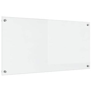 vidaXL Kitchen Backsplash Transparent 100 x 50 cm Tempered Glass
