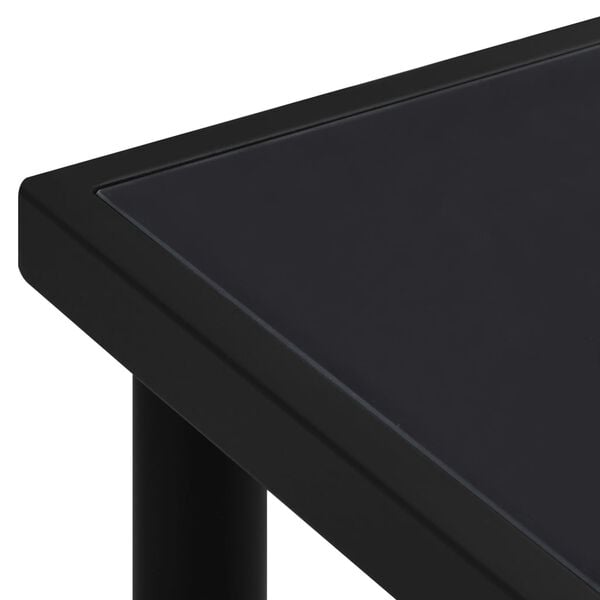 vidaXL Garden Table 190x90x74 cm Black Steel
