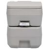 vidaXL Portable Camping Toilet Grey 20+10 L