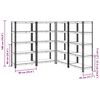 vidaXL 5-Layer Heavy-duty Shelves 4 pcs Anthracite Steel&Engineered Wood