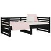 vidaXL Pull-out Day Bed without Mattress Black 2x(80x200)cm