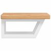 vidaXL Basin Shelf Wall Mounted Steel and Solid Wood Oak