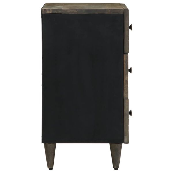 vidaXL Bedside Cabinet Light Grey 50x33x60 cm Solid Wood Mango