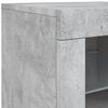vidaXL Sideboard with LED Lights Concrete Grey 163x37x67 cm
