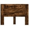 vidaXL Headboard Cabinet with LED Smoked Oak 140 x 16.5 x 103.5 cm