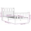 vidaXL Bed Frame without Mattress Solid Wood 90x200 cm (810067+814124)