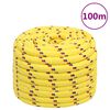 vidaXL Boat Rope Yellow 20 mm 100 m Polypropylene