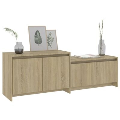 vidaXL TV Cabinet Sonoma Oak 146.5x35x50 cm Engineered Wood