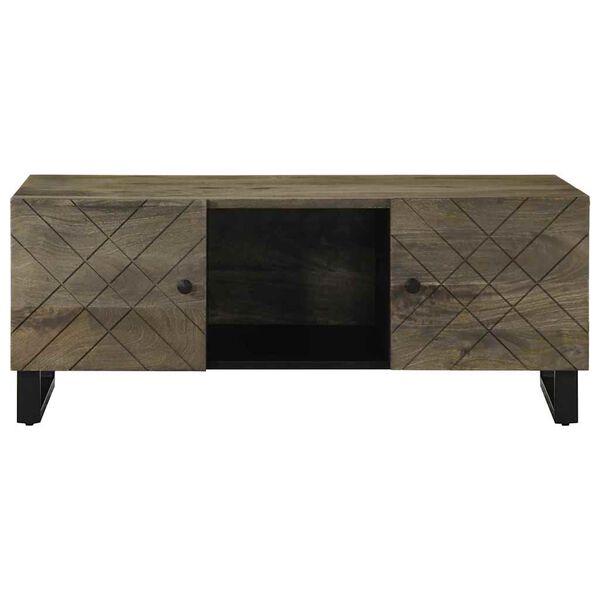 vidaXL Coffee Table Black 100x54x40 cm Solid Wood Mango