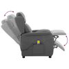vidaXL Massage Chair Light grey 67.5 x 93.5 x 101.5 cm Fabric
