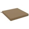 vidaXL 1-Piece Seat Cushion SOEST 100% Polyester Taupe 70 x 70 x 7 cm