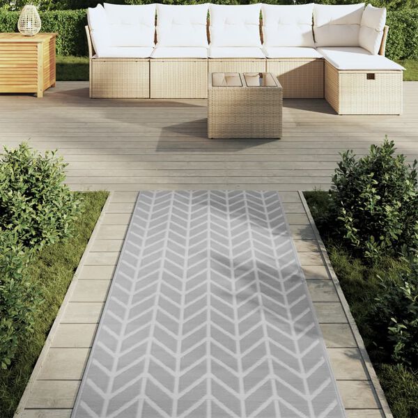 vidaXL Outdoor Carpet ARAKIL Grey 80x250 cm PP