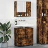 vidaXL Bathroom Furniture Set 2 pcs Smoked Oak Engineered wood & Metal