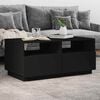 vidaXL Coffee Table with LED Lights Black 90x49x40 cm