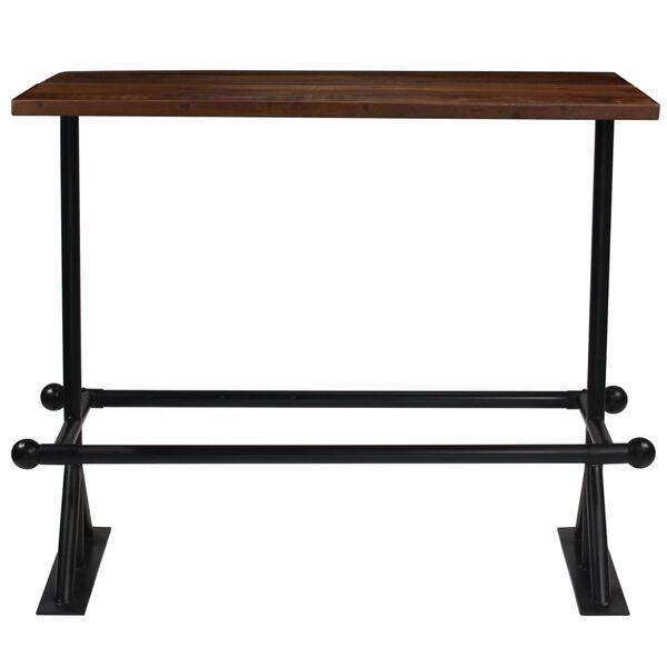 vidaXL Bar Table Solid Reclaimed Wood Dark Brown 150x70x107 cm