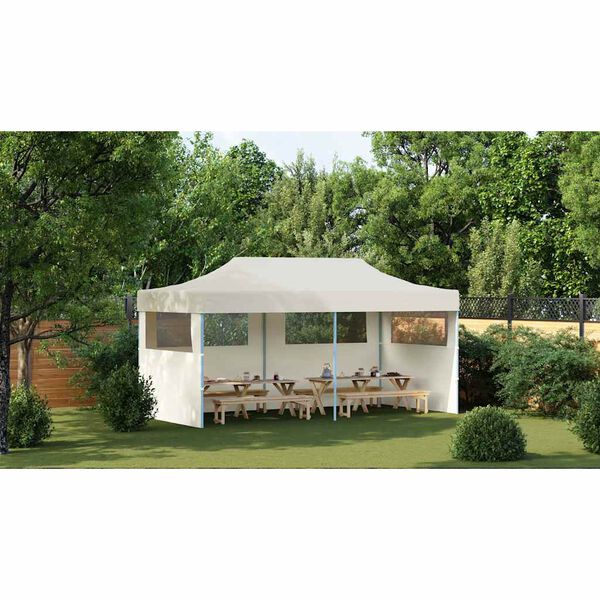 vidaXL Cream Foldable Pop-up Party Tent 3 x 6 m