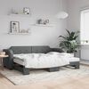 vidaXL Daybed with Trundle without Mattress Dark Grey 90x190 cm Single