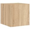 vidaXL 4 Piece TV Wall Units with LED Sonoma Oak Engineered Wood