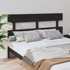 vidaXL Bed Headboard Black 164x3x81 cm Solid Wood Pine