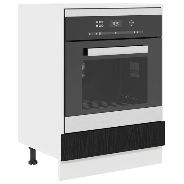 vidaXL Hanging Cabinet Black Oak 60 x 46 x 81.5 cm Engineered Wood