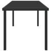 vidaXL Garden Table Black 200 x 80 x 73 cm Metal