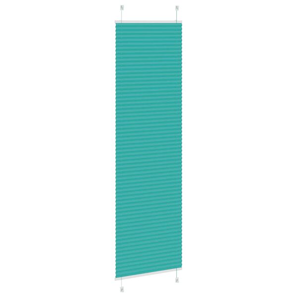 vidaXL Pleated Blind Petrol Green 60x200 cm Fabric Width 59.4 cm Polyester