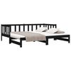 vidaXL Pull-out Day Bed without Mattress Black 2x(90x190)cm