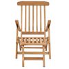 vidaXL Garden Deck Chairs with Footrests and Table Solid Teak Wood