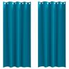 vidaXL Blackout Curtains with Rings 2 pcs Turquoise 225 x 140 cm