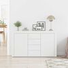 vidaXL Sideboard with Drawer White 120 x 36 x 69 cm Engineered Wood