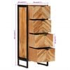 vidaXL Bathroom Cabinet 40x30x100 cm Solid Wood Acacia and Iron