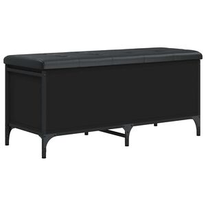 vidaXL Storage Bench Black 102x42x45 cm Engineered Wood