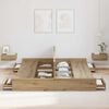 vidaXL Storage Bed Frame Artisan Oak 200 x 200 cm Engineered Wood