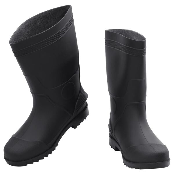 vidaXL Rain Boots Black Size 41 PVC