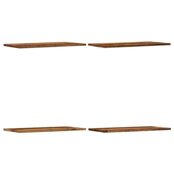 vidaXL Wall Shelves 4 pcs Old Wood 60x30x1.5 cm Engineered Wood