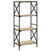 vidaXL Bookcase 4-Tier Sonoma Oak 59x35x132 cm Engineered Wood