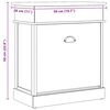 vidaXL Shoe Cabinet White 50x28x58 cm Paulownia Wood