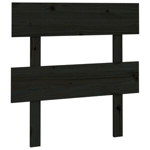 vidaXL Bed Headboard Black 93,5x3x81 cm Solid Wood Pine