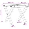 vidaXL Coffee Table Legs X-Frame 30x30x33 cm Steel
