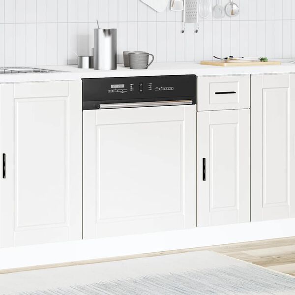 vidaXL Dishwasher Panel Porto White 60x1.5x67 cm Engineered Wood